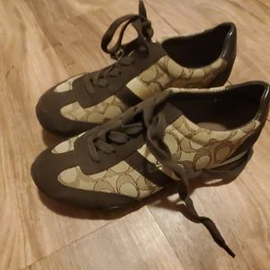 Coach khaki shoes 9.5